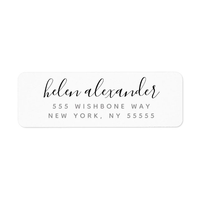 Script Name Personalized Black Return (Front)