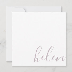 Script Name Personalized Dusty Purple Card