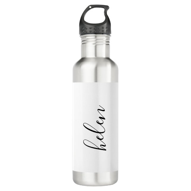 Script Name Personalized Gift Custom Black 710 Ml Water Bottle (Front)
