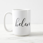 Script Name Personalized Gift Custom Black White Coffee Mug<br><div class="desc">A gorgeous water bottle featuring a custom name in a modern,  elegant script font. In black and white. Wonderful as a Mother's Day,  holiday,  birthday,  housewarming or bridesmaid gift.</div>