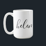 Script Name Personalized Gift Custom Black White Coffee Mug<br><div class="desc">A gorgeous water bottle featuring a custom name in a modern,  elegant script font. In black and white. Wonderful as a Mother's Day,  holiday,  birthday,  housewarming or bridesmaid gift.</div>