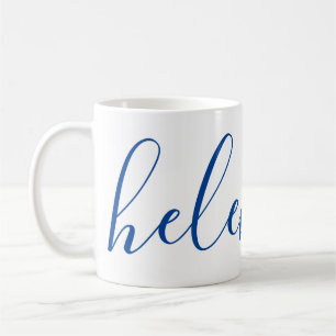 Script Name Personalized Gift Custom Blue Mug
