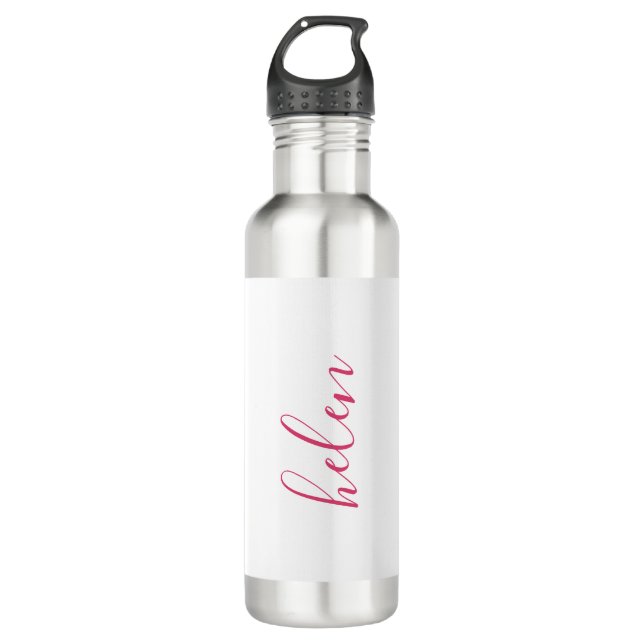 Script Name Personalized Gift Custom Pink 710 Ml Water Bottle (Front)