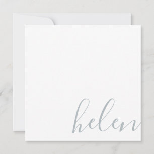 Script Name Personalized Grey Card