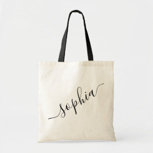 Script Name Personalized Modern Simple Tote Bag