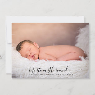 Script Name Photo Overlay Birth Announcement