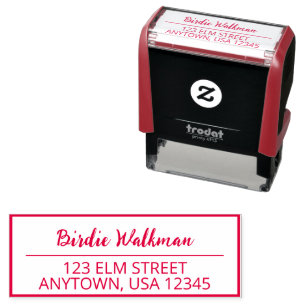 Script Name & Return Address Stamp With Border