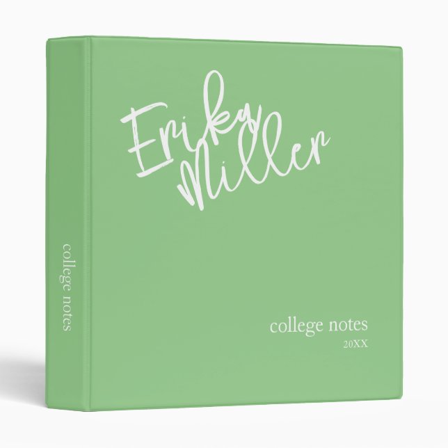 Script Name Sage Green Binder (Front/Spine)