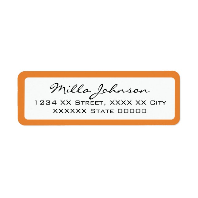 script name with orange-colour border (Front)