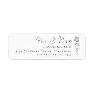 Script Newlyweds Eucalyptus Return Name Address