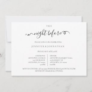 Script Night Before Rehearsal Dinner Invitation