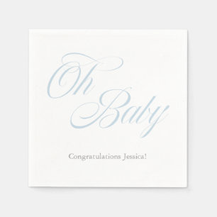 Script Oh Baby   Baby Shower   It's A Boy Napkin