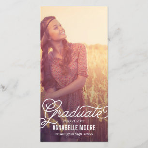 Script Overlay Graduation Announcement