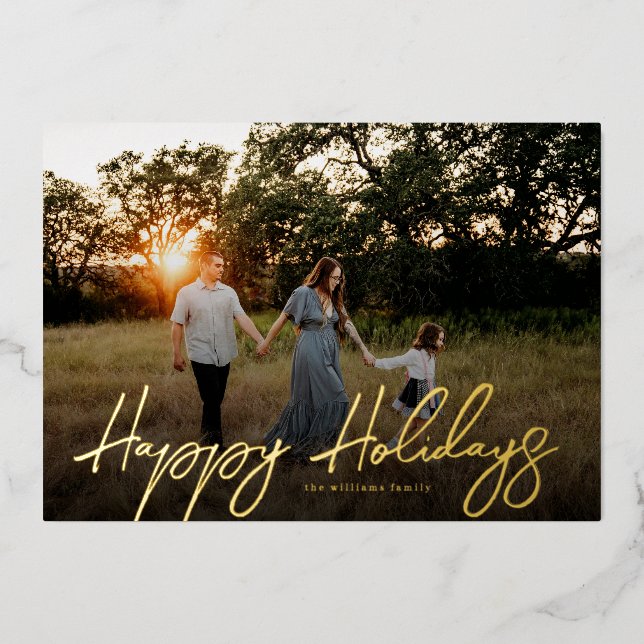 Script Overlay Holiday Photo (Front)