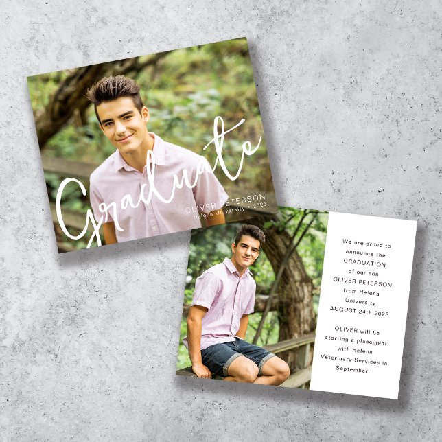 Script Overlay Photo Graduation Announcement (Creator Uploaded)