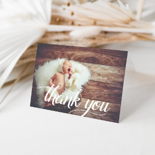 Script Overlay   Photo Thank You Card