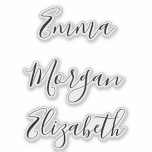  Script Personalized Bridesmaid's Name stickers