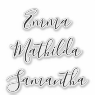  Script Personalized Bridesmaid's Name stickers
