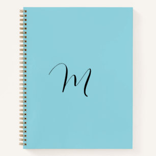 Script Personalized name Custom Name Blue Notebook