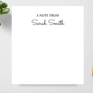 Script Personalized Name Notepad Gift for Writers