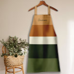 Script Personalized Stripe All-Over Print Apron<br><div class="desc">This clean modern stripe design will give a professional look to your favourite Challah baker. Her baking is a work of art! Sign her name on the apron and celebrate the art of fine baking with this fresh, look. Coordinates with our Matching Striped Challa Dough Cover which you can find...</div>