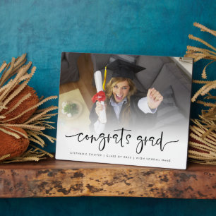 Script Photo Overlay Congrats Grad 2024 Graduation Plaque