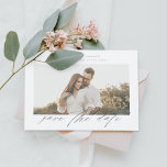 Script photo wedding save the date invitation<br><div class="desc">A romantic,  simple landscape photo wedding save the date featuring beautiful calligraphy.</div>