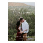 Script Photo Wedding Welcome Sign Poster