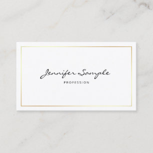 Script Professional Elegant Plain Calligraphed Business Card
