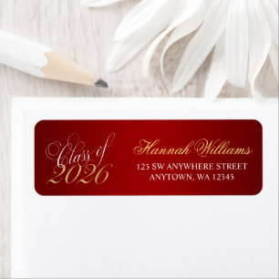 Script Red Gold 2021 Graduation Return Address