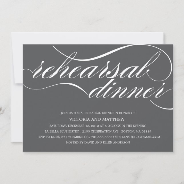 SCRIPT | REHEARSAL DINNER INVITATION (Front)