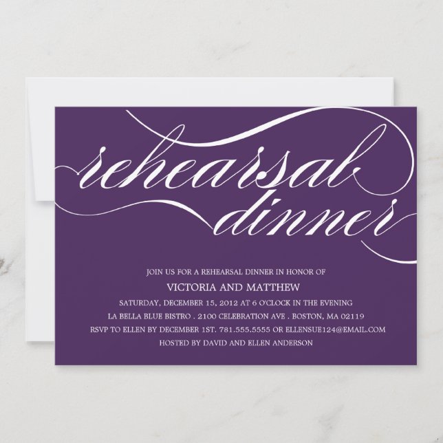 SCRIPT | REHEARSAL DINNER INVITATION (Front)