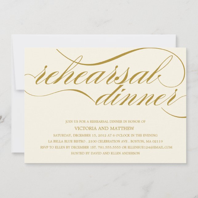 SCRIPT | REHEARSAL DINNER INVITATION (Front)