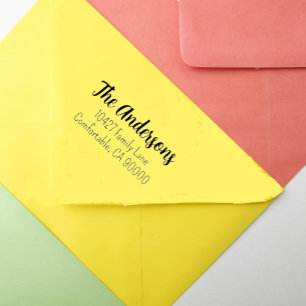 Script Return Address  Self-inking Stamp