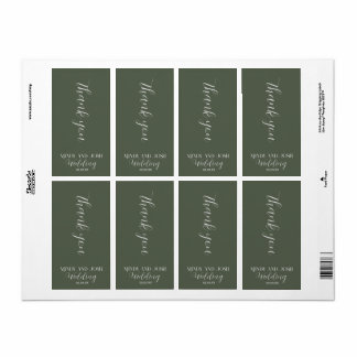 Script romantique Sage Merci VERT Mariage Cadeau