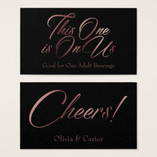 Script rose en or sur cartes de billets Black Drin
