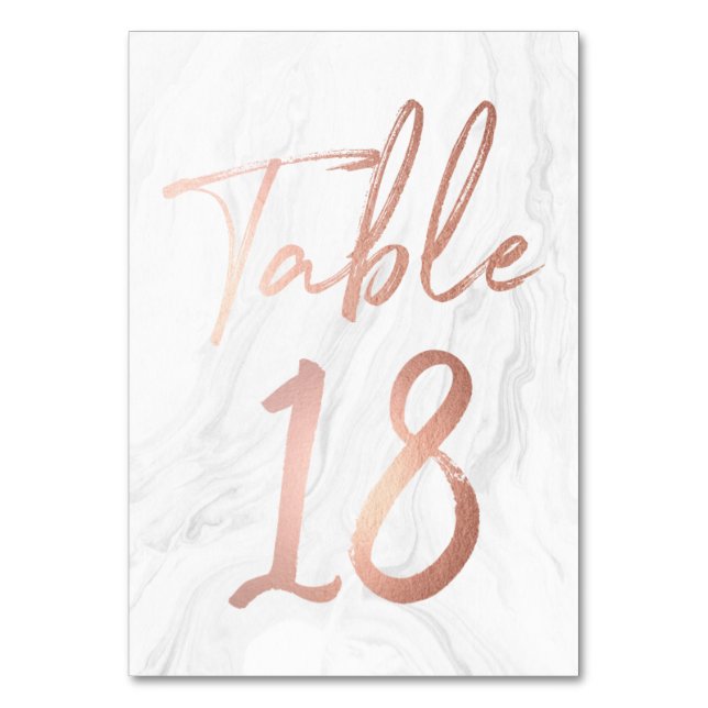 Script Rose et marbre | Carte numéro de tableau 18 (Par défaut)