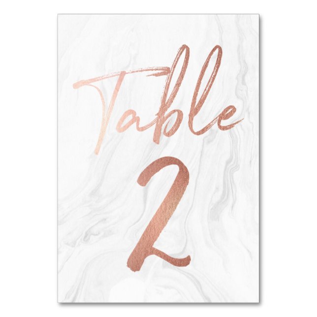 Script Rose et marbre | Carte numéro de tableau 2 (Par défaut)