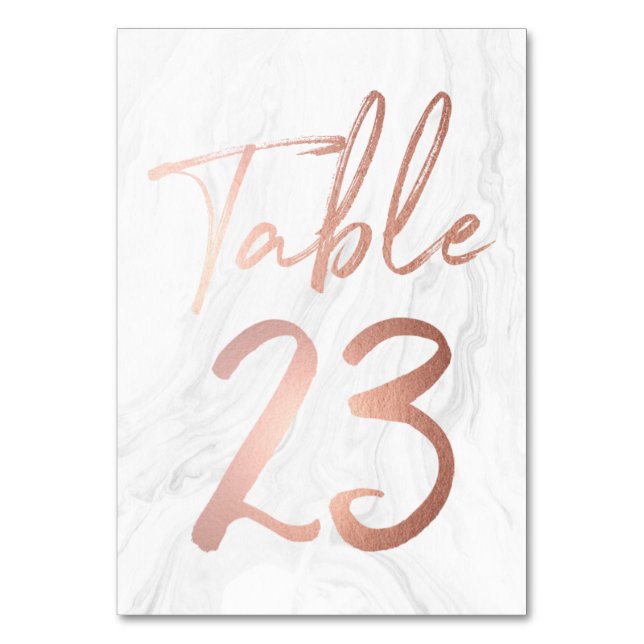 Script Rose et marbre | Carte numéro de tableau 23 (Par défaut)