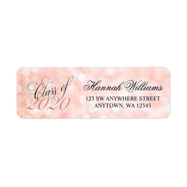 Script Rose Gold 2020 Graduation (Devant)