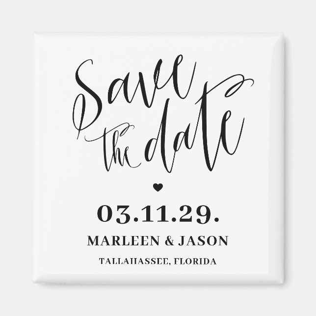 Script Save the date  Magnet (Front)