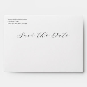 Script Save the Date with Return Address Envelope