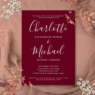 Script Signature Engagement Party Invitation