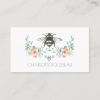 Script Signature Personalized Bee Floral