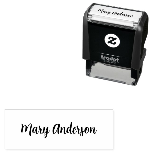 Script Signature Template  Self-inking Stamp (In Situ)