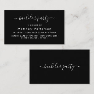 Script simple - Bachelor Party Ticket Invitation