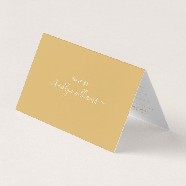 Script simple - Carte de rendez-vous Gold & White (Devant)
