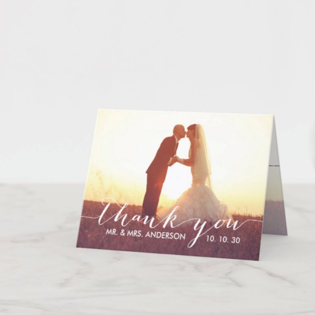 Script simple | Carte pliée Merci Mariage (Créateur téléchargé)