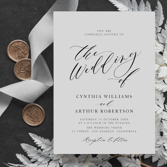 script simple faire-part de mariage noir et blanc (Créateur téléchargé)