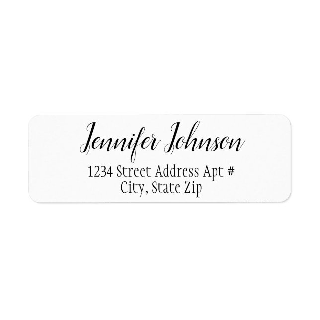 Script Simple Moderne Et Élégant Noir Et Blanc (Devant)